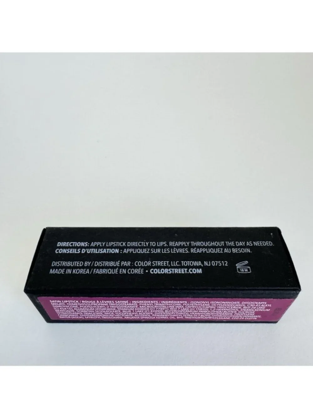 Color Street Lipstick BADDIE 301 Berry Plum Satin Lip Stick NEW